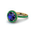 Round Cut Sapphire Halo Engagement Ring - Charleigh No. 28 image 3