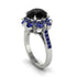 Black Diamond Halo Sunburst Engagement Ring - Winter No. 69 image 2