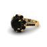 Black Diamond Halo Sunburst Engagement Ring - Winter No. 37 image 1