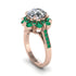 Diamond Halo Sunburst Engagement Ring - Winter No. 17