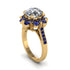 Diamond Halo Sunburst Engagement Ring - Winter No. 61