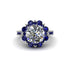 Diamond Halo Sunburst Engagement Ring - Winter No. 63 image 3