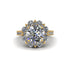 Diamond Halo Sunburst Engagement Ring - Winter No. 1
