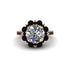 Diamond Halo Sunburst Engagement Ring - Winter No. 32 image 3