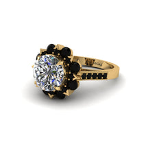 Diamond Halo Sunburst Engagement Ring - Winter No. 31 image 1