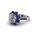 Diamond Halo Sunburst Engagement Ring - Winter No. 63 image 1