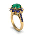 Emerald Halo Sunburst Engagement Ring - Winter No. 64