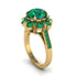 Emerald Halo Sunburst Engagement Ring - Winter No. 19 image 2