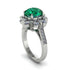 Emerald Halo Sunburst Engagement Ring - Winter No. 6 image 2