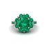 Emerald Halo Sunburst Engagement Ring - Winter No. 21