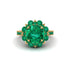 Emerald Halo Sunburst Engagement Ring - Winter No. 19 image 3