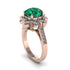 Emerald Halo Sunburst Engagement Ring - Winter No. 5 image 3