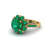 Emerald Halo Sunburst Engagement Ring - Winter No. 19 image 1