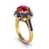 Ruby Halo Sunburst Engagement Ring - Winter No. 70