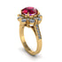 Ruby Halo Sunburst Engagement Ring - Winter No. 10 image 2