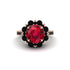 Ruby Halo Sunburst Engagement Ring - Winter No. 41
