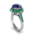 Sapphire Halo Sunburst Engagement Ring - Winter No. 30 image 2
