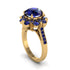 Sapphire Halo Sunburst Engagement Ring - Winter No. 73 image 2