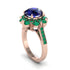 Sapphire Halo Sunburst Engagement Ring - Winter No. 29 image 2