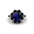 Sapphire Halo Sunburst Engagement Ring - Winter No. 45 image 3