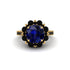 Sapphire Halo Sunburst Engagement Ring - Winter No. 43 image 3
