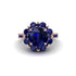 Sapphire Halo Sunburst Engagement Ring - Winter No. 74 image 3