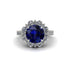 Sapphire Halo Sunburst Engagement Ring - Winter No. 15 image 3