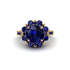 Sapphire Halo Sunburst Engagement Ring - Winter No. 73 image 3