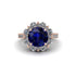 Sapphire Halo Sunburst Engagement Ring - Winter No. 14 image 3