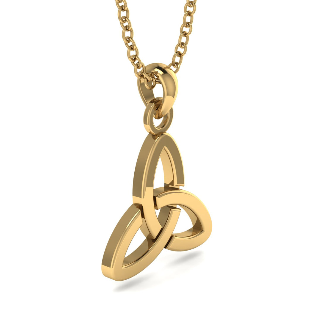 Handcrafted Luxury Gold Celtic Knot Pendant - Freya No. 1