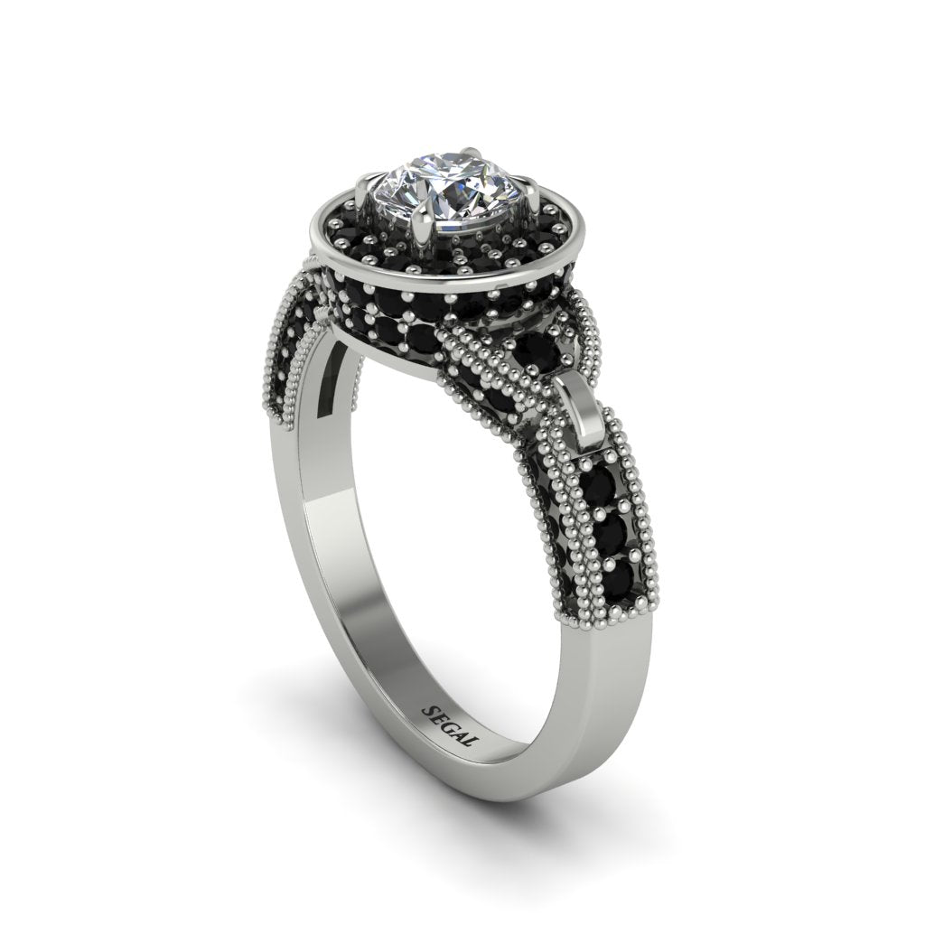 Diamond Double Halo Handmade Engagement Ring - Gracelyn No. 33