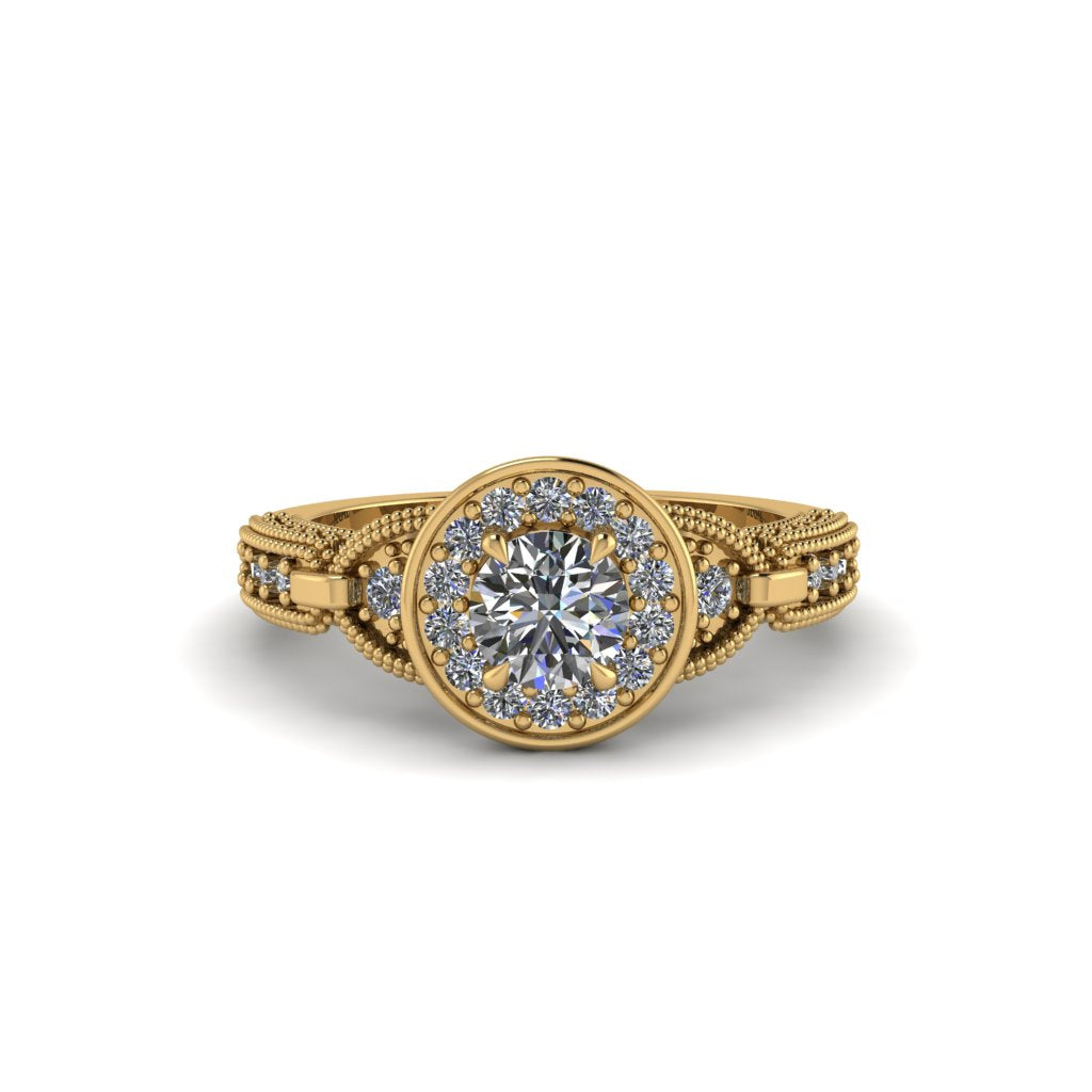 Diamond Double Halo Handmade Engagement Ring - Gracelyn No. 1