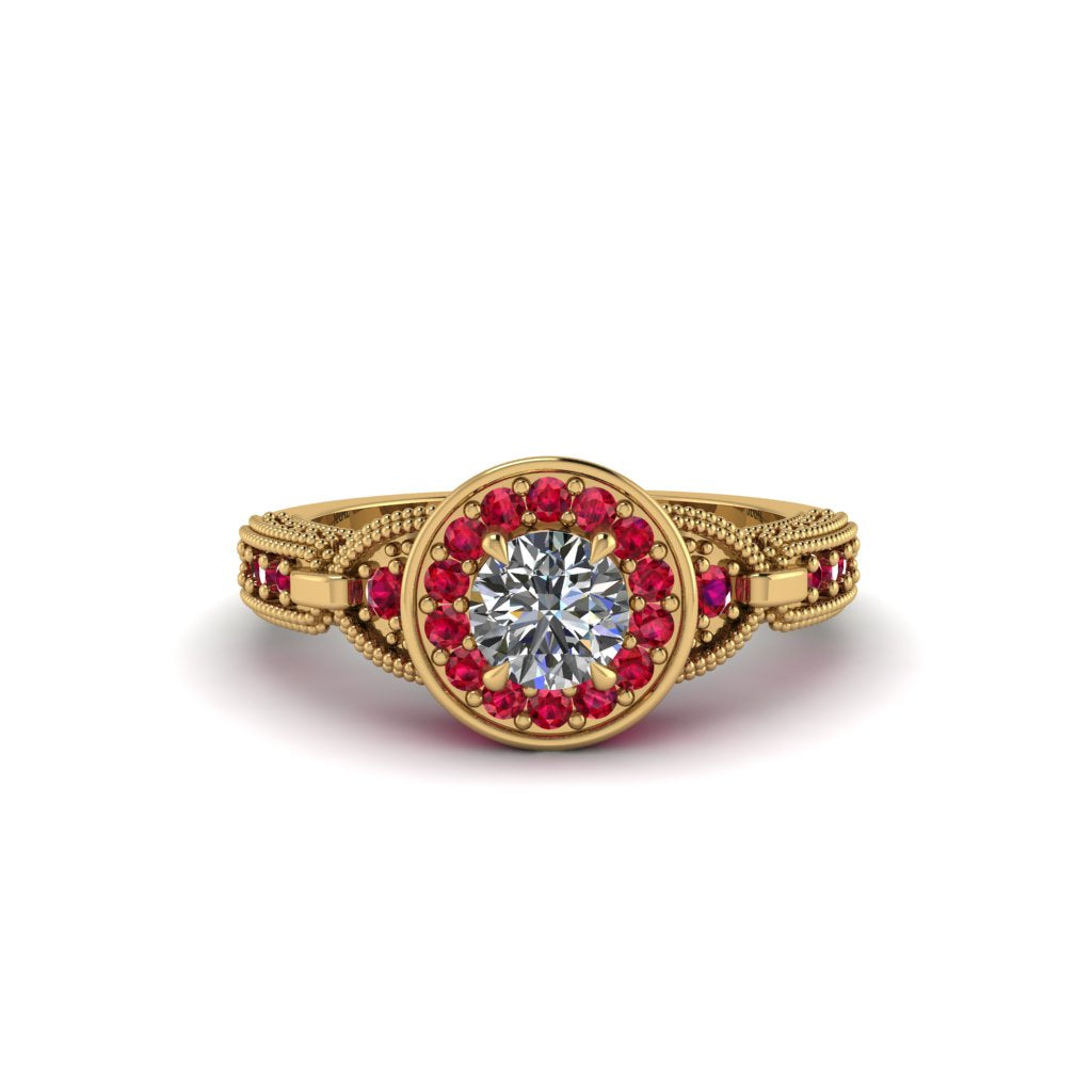 Diamond Double Halo Handmade Engagement Ring - Gracelyn No. 46