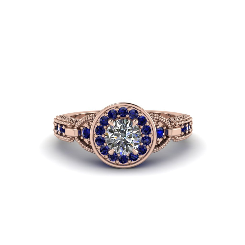 Diamond Double Halo Handmade Engagement Ring - Gracelyn No. 62