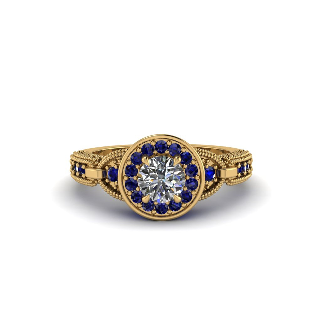 Diamond Double Halo Handmade Engagement Ring - Gracelyn No. 61