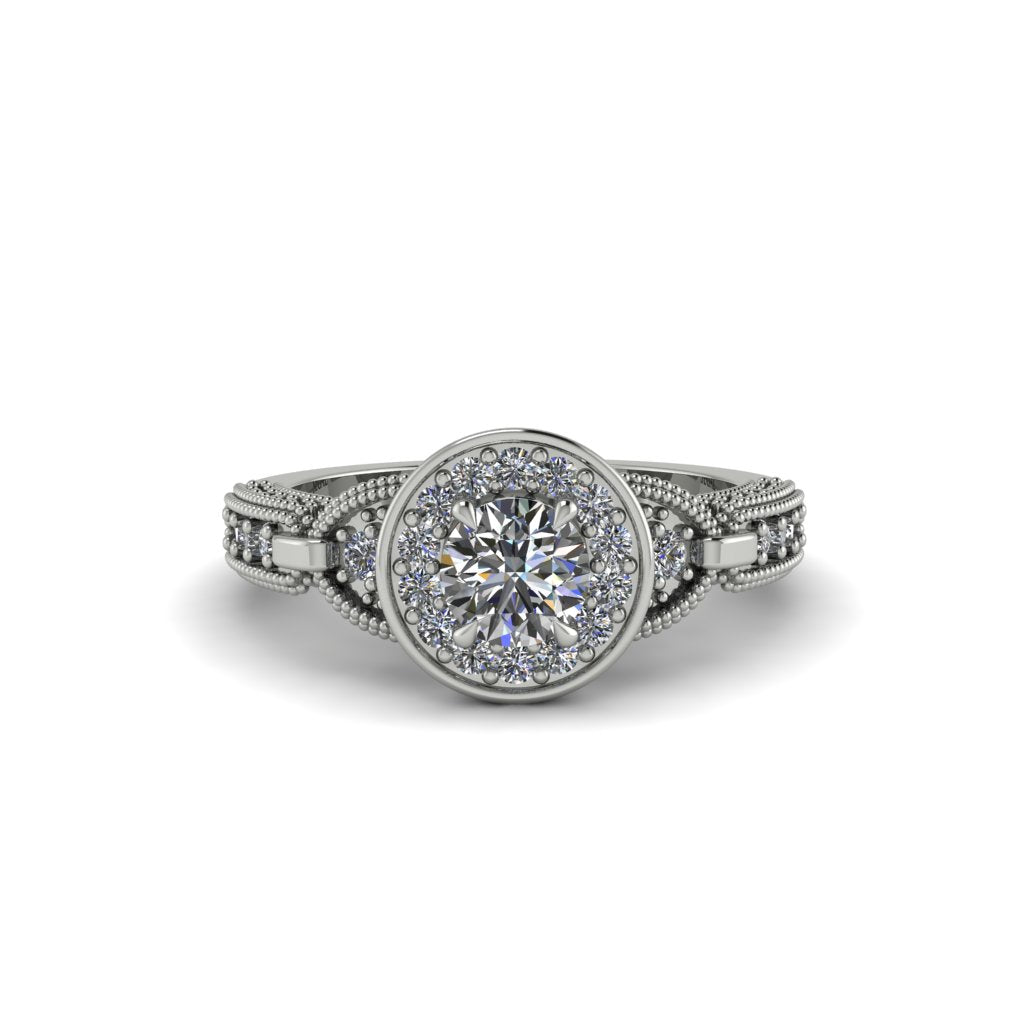 Diamond Double Halo Handmade Engagement Ring - Gracelyn No. 3