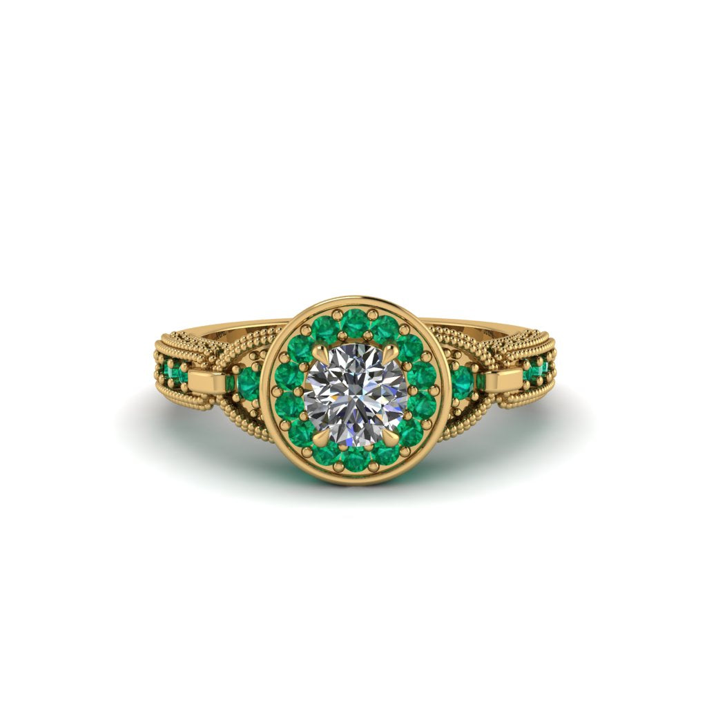 Diamond Double Halo Handmade Engagement Ring - Gracelyn No. 16