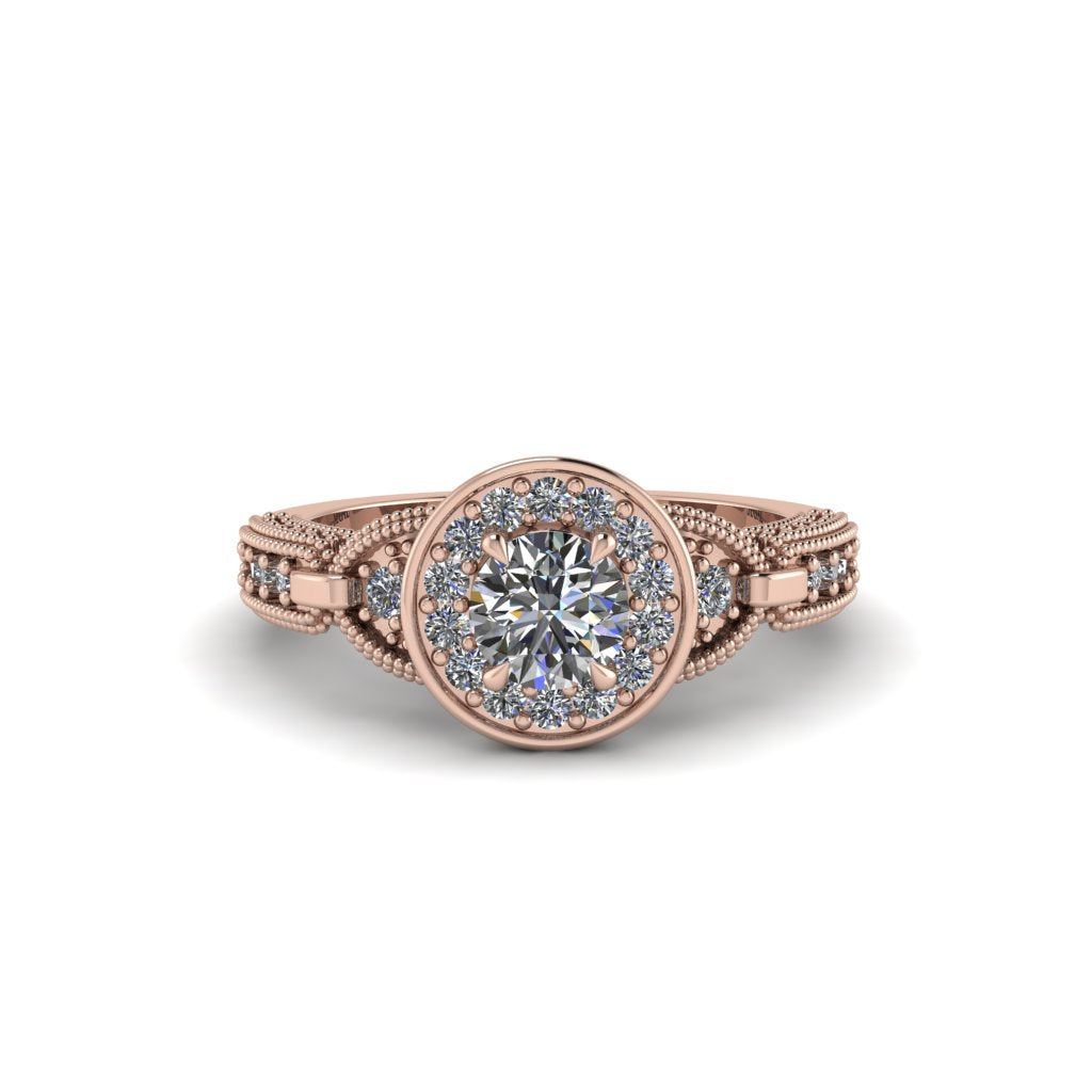 Diamond Double Halo Handmade Engagement Ring - Gracelyn No. 2