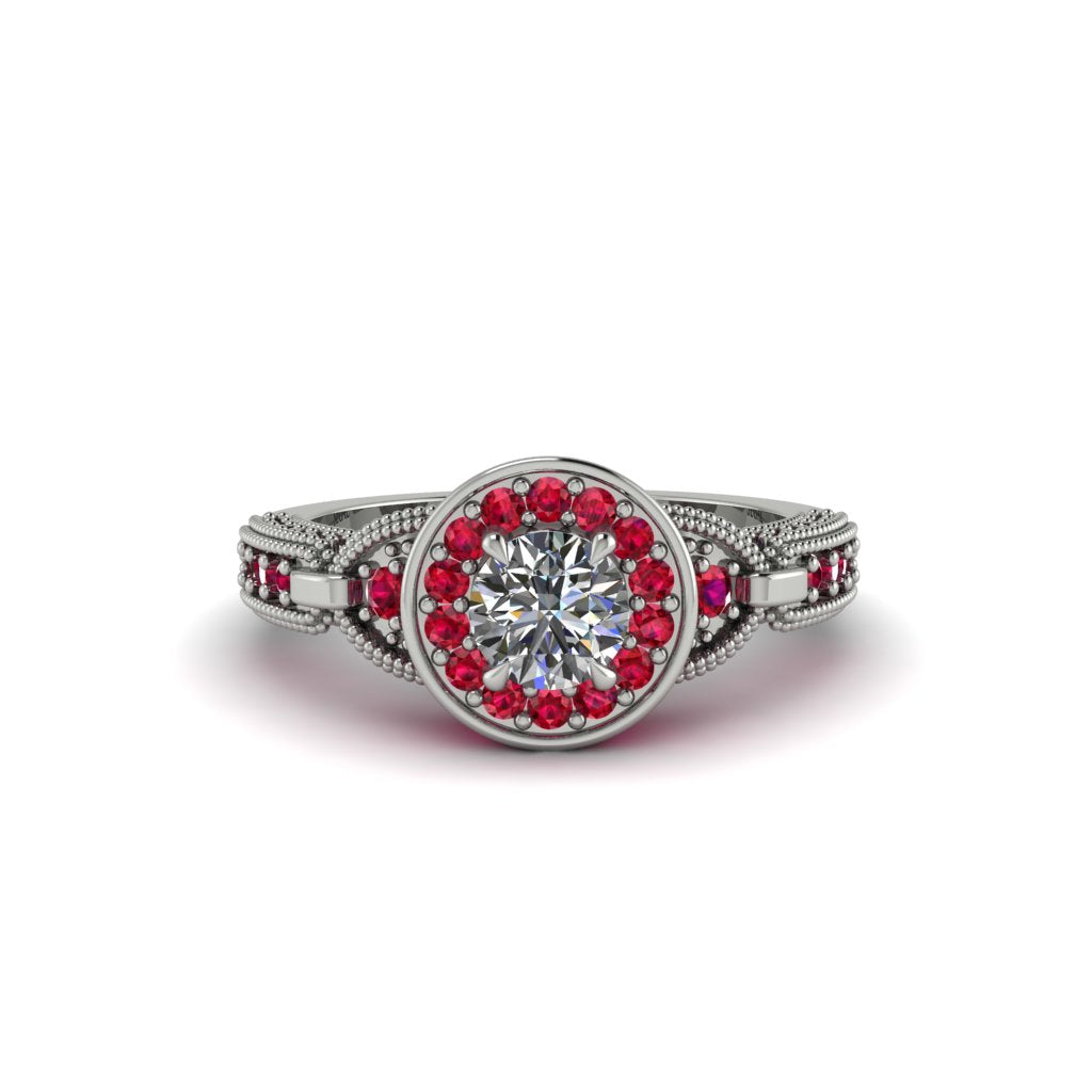 Diamond Double Halo Handmade Engagement Ring - Gracelyn No. 48