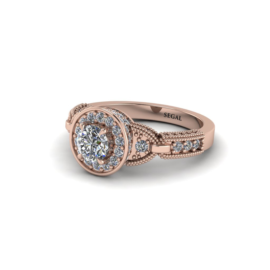Diamond Double Halo Handmade Engagement Ring - Gracelyn No. 2