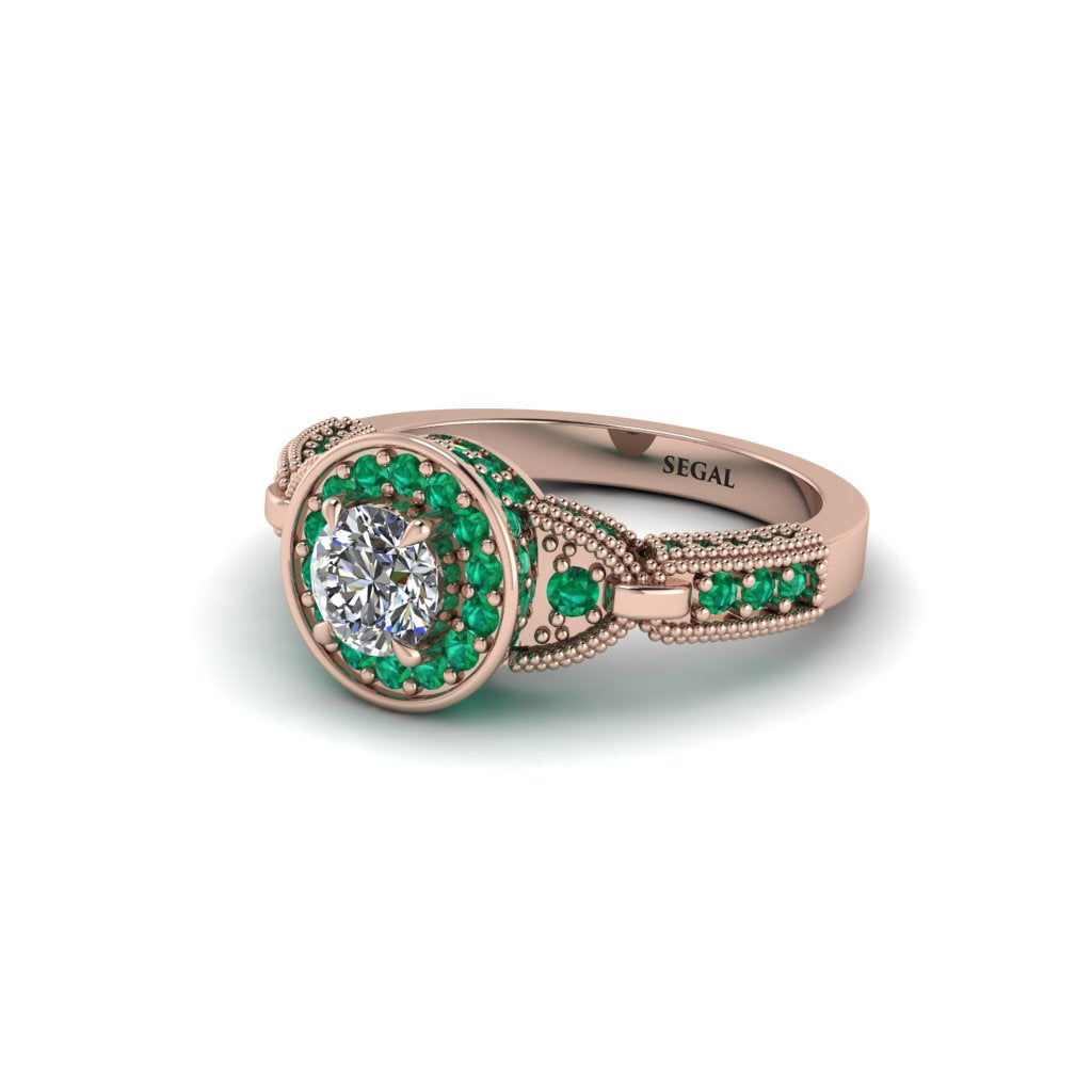 Diamond Double Halo Handmade Engagement Ring - Gracelyn No. 17
