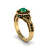 Emerald Double Halo Handmade Engagement Ring - Gracelyn No. 34