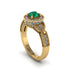 Emerald Double Halo Handmade Engagement Ring - Gracelyn No. 4 image 1