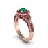 Emerald Double Halo Handmade Engagement Ring - Gracelyn No. 50 image 1