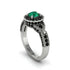Emerald Double Halo Handmade Engagement Ring - Gracelyn No. 36 image 1