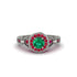 Emerald Double Halo Handmade Engagement Ring - Gracelyn No. 51 image 2