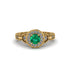 Emerald Double Halo Handmade Engagement Ring - Gracelyn No. 4