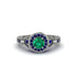 Emerald Double Halo Handmade Engagement Ring - Gracelyn No. 66 image 2