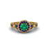 Emerald Double Halo Handmade Engagement Ring - Gracelyn No. 64 image 2