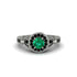 Emerald Double Halo Handmade Engagement Ring - Gracelyn No. 36 image 2